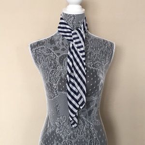 NWOT Blue/White Striped Srcarf